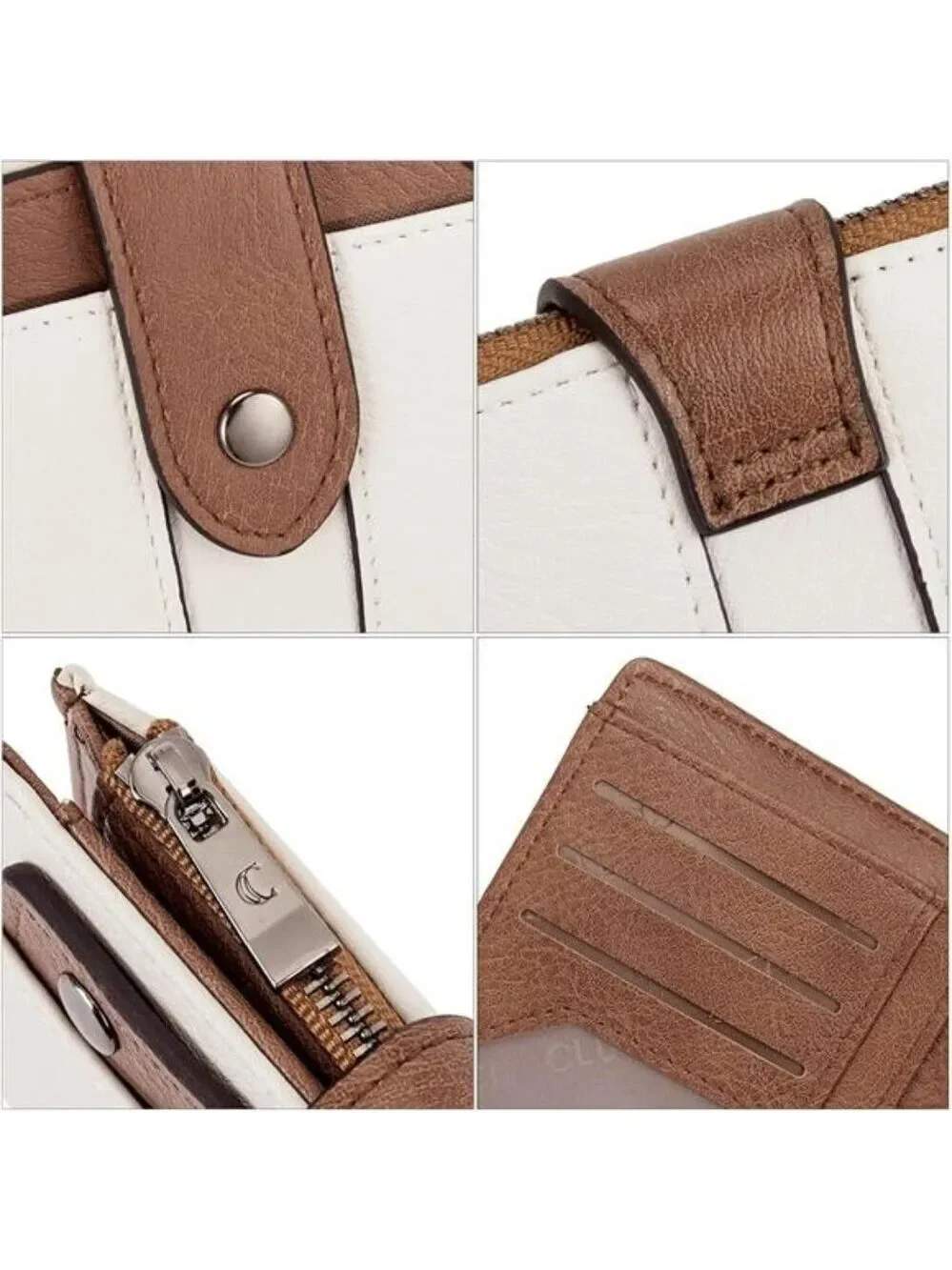 Small Womens Wallet Leather Bifold Slim Card Holder Organizer ID Window Purse
